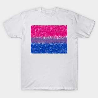 Bisexual Flag Crosshatch Design T-Shirt
